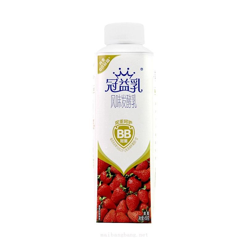 蒙牛冠益乳风味发酵乳草莓味 450g